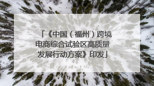 《中国（福州）跨境电商综合试验区高质量发展行动方案》印发