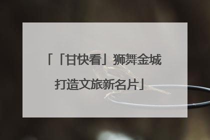 「甘快看」狮舞金城 打造文旅新名片