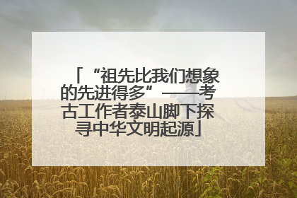 “祖先比我们想象的先进得多”——考古工作者泰山脚下探寻中华文明起源