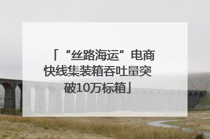 “丝路海运”电商快线集装箱吞吐量突破10万标箱