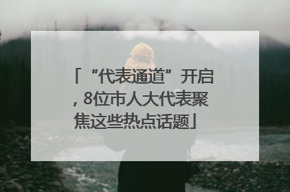 “代表通道”开启，8位市人大代表聚焦这些热点话题