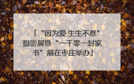 “因为爱·生生不息”摄影展暨“一千零一封家书”展在枣庄举办