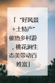 “好风景+土特产”催热乡村游，桃花涧生态美带动百姓富