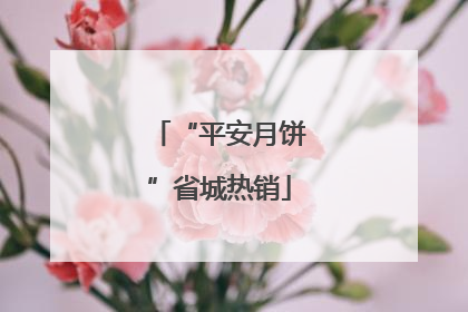 “平安月饼”省城热销