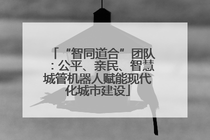 “智同道合”团队：公平、亲民、智慧城管机器人赋能现代化城市建设