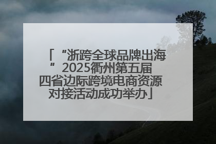 “浙跨全球品牌出海”2025衢州第五届四省边际跨境电商资源对接活动成功举办