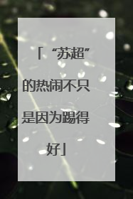 “苏超”的热闹不只是因为踢得好