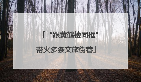 “跟黄鹤楼同框”带火多条文旅街巷