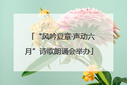 “风吟夏章·声动六月”诗歌朗诵会举办
