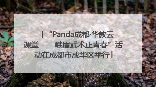 “Panda成都·华教云课堂——峨眉武术正青春”活动在成都市成华区举行
