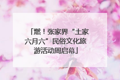 燃！张家界“土家六月六”民俗文化旅游活动周启幕