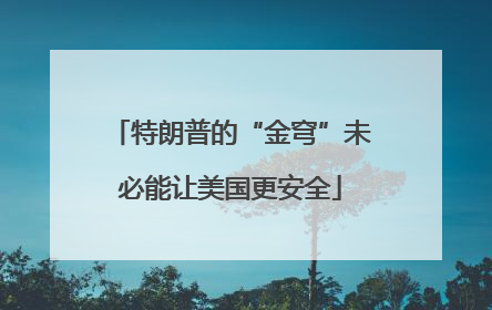 特朗普的“金穹”未必能让美国更安全