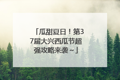 瓜甜夏日！第37届大兴西瓜节超强攻略来袭～