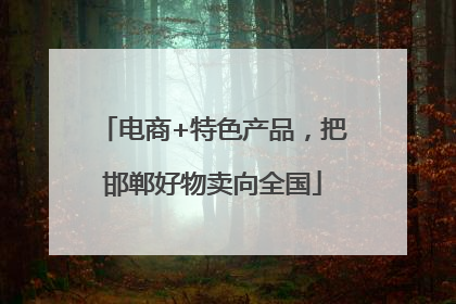电商+特色产品，把邯郸好物卖向全国