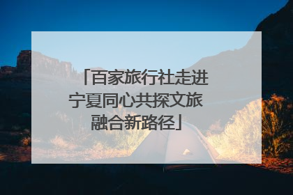 百家旅行社走进宁夏同心共探文旅融合新路径