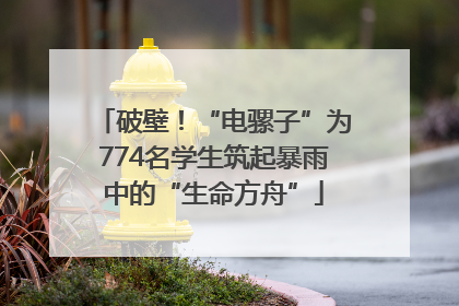 破壁！“电骡子”为774名学生筑起暴雨中的“生命方舟”