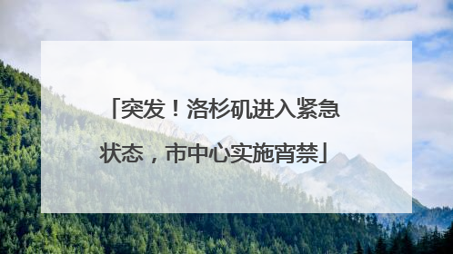 突发！洛杉矶进入紧急状态，市中心实施宵禁