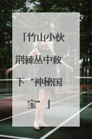 竹山小伙荆棘丛中救下“神秘国宝”