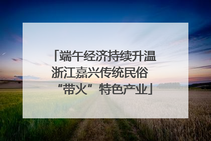端午经济持续升温 浙江嘉兴传统民俗“带火”特色产业