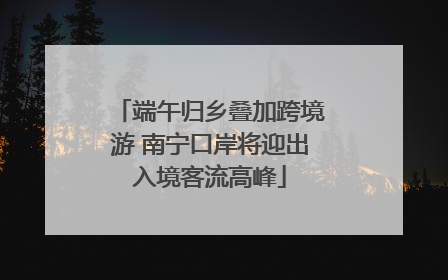 端午归乡叠加跨境游 南宁口岸将迎出入境客流高峰