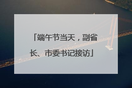 端午节当天，副省长、市委书记接访