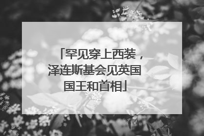 罕见穿上西装，泽连斯基会见英国国王和首相