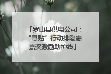 罗山县供电公司：“寻贴”行动排隐患 嘉奖激励助护线