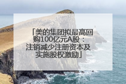 美的集团拟最高回购100亿元A股：注销减少注册资本及实施股权激励
