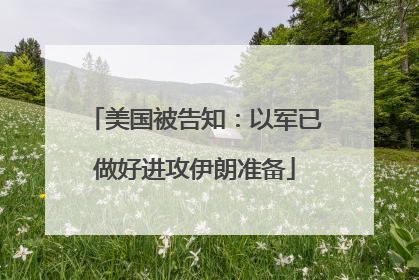 美国被告知：以军已做好进攻伊朗准备