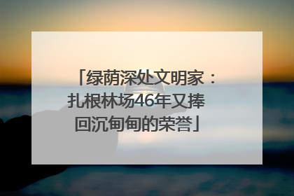 绿荫深处文明家：扎根林场46年又捧回沉甸甸的荣誉