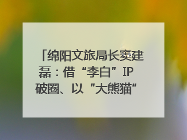 绵阳文旅局长窦建磊：借“李白”IP破圈、以“大熊猫”引流 依托科技优势绽放城市文旅魅力｜文旅局长说