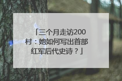 三个月走访200村：她如何写出首部红军后代史诗？
