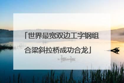 世界最宽双边工字钢组合梁斜拉桥成功合龙