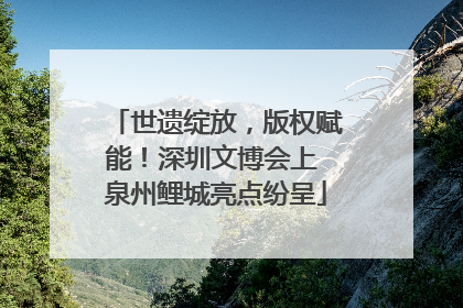 世遗绽放，版权赋能！深圳文博会上 泉州鲤城亮点纷呈