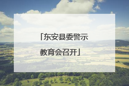 东安县委警示教育会召开
