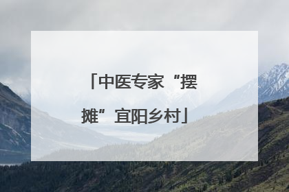 中医专家“摆摊”宜阳乡村
