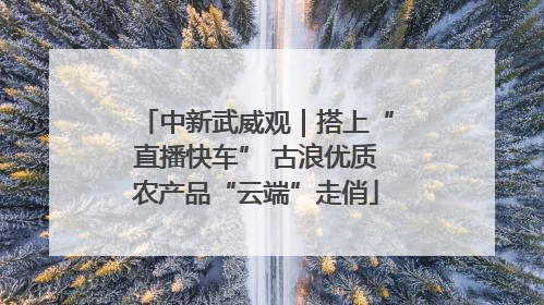 中新武威观｜搭上“直播快车” 古浪优质农产品“云端”走俏