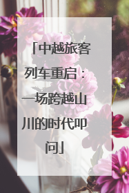 中越旅客列车重启：一场跨越山川的时代叩问