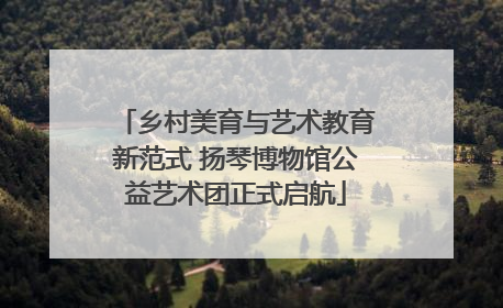乡村美育与艺术教育新范式 扬琴博物馆公益艺术团正式启航