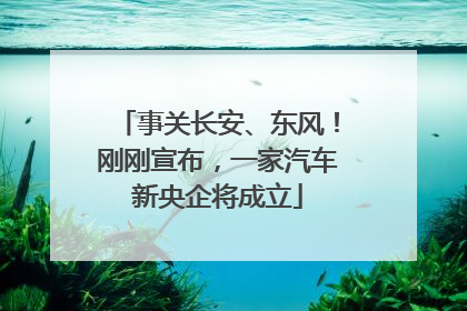 事关长安、东风！刚刚宣布，一家汽车新央企将成立