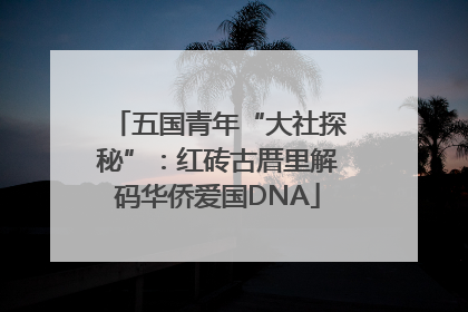 五国青年“大社探秘”：红砖古厝里解码华侨爱国DNA
