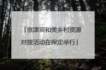 京津冀和美乡村资源对接活动在保定举行