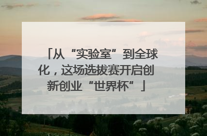 从“实验室”到全球化，这场选拔赛开启创新创业“世界杯”