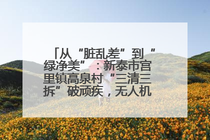 从“脏乱差”到“绿净美”：新泰市宫里镇高泉村“三清三拆”破顽疾，无人机“天眼”护新颜