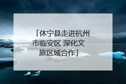 休宁县走进杭州市临安区 深化文旅区域合作