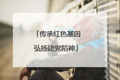 传承红色基因 弘扬建党精神