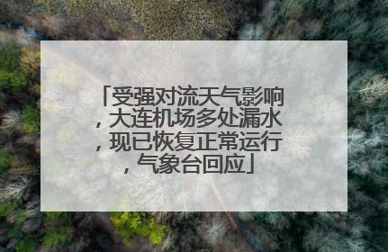 受强对流天气影响，大连机场多处漏水，现已恢复正常运行，气象台回应