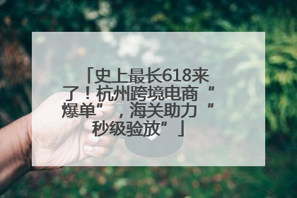 史上最长618来了！杭州跨境电商“爆单”，海关助力“秒级验放”