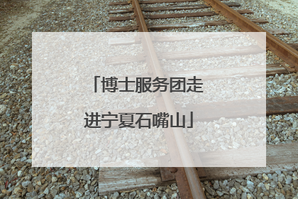 博士服务团走进宁夏石嘴山