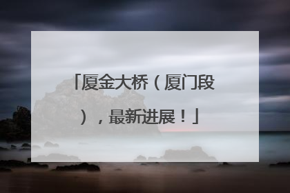 厦金大桥（厦门段），最新进展！